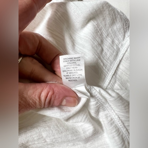 J. JILL White  cotton long sleeve button down‎ shirt size S. - Picture 11 of 13
